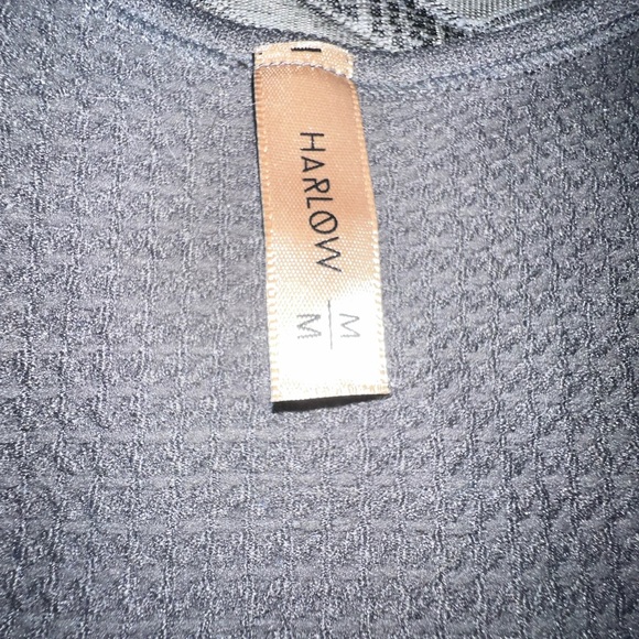 Harlow waffle snap crop top/ bralette, racerback, grey, NWT - Picture 9 of 10